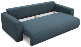 Canapea albastră extensibilă/cu spațiu de depozitare 238 cm Kapua – Makamii