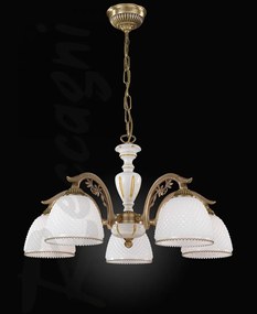 Candelabru din alama cu 5 brate design italian 8606