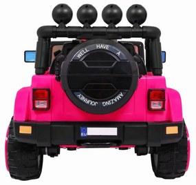 Masinuta Electrica cu acumulator pentru copii NOVOKIDS™ Full Time Jeep 4X4 PRO, Max 30 kg, 3-8 ani , Cu melodii si lumini,12V, 2 Viteze, 4 motoare,