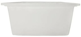 Chiuvetă din granit cu scurgere, albă, 57 x 45 cm
