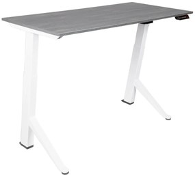 Birou reglabil electric TerrA2Y WHITE-cadru in Y, profil cadru alb (Dimensiune blat: 137x67cm, Culoare blat: Stejar 18mm)