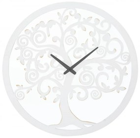 Ceas decorativ alb din metal, ∅ 55 cm, Tree Mauro Ferretti