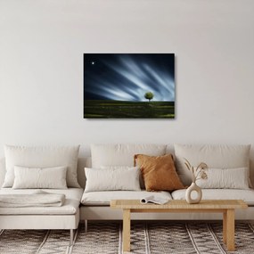Tablou pe sticlă - Aurora boreală (70x50 cm)