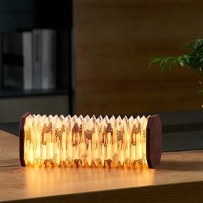 Decorațiune luminoasă maro închis cu USB Velvet Accordion – Gingko