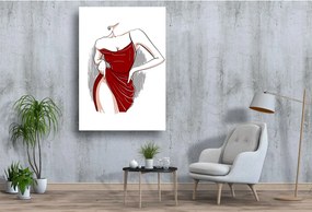 Tablou Canvas - Abstract rochie grena sexy