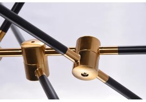 Lustră pe tijă SOLEN 6xG9/30W/230V neagră/aurie Azzardo AZ4700