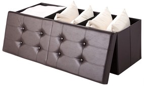 Deuba Cutie depozitare cu capac rabatabil maro - 115x38x38cm