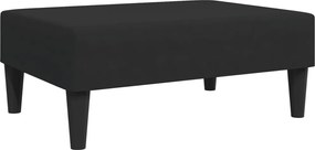 vidaXL Taburet, negru, 77x55x31 cm, catifea