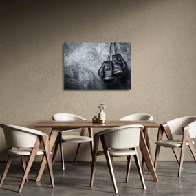 Tablou pe sticlă - Mănuși de box (70x50 cm)