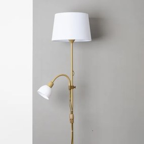 Brilagi - Lampadar CERIA 2 în 1, 1xE27/100W/230V + 1xE14/25W, auriu/alb