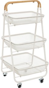 Cărucior de bucătărie MAYAJ, 3 coșuri