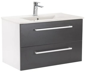 Dulap inferior Vario Clam 80 cu lavoar alb-antracit