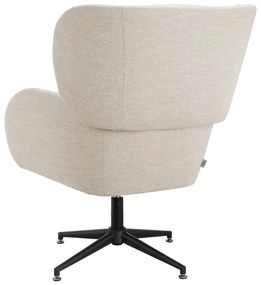 Fotoliu alb wing cu tapițerie din catifea Vanessa – Støraa