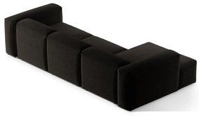 Colțar negru (cu colț pe partea stângă/cu șezlong) Bergamo – Cosmopolitan Design