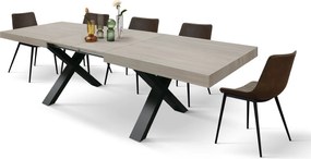 Masa Linda extensibila - BLAT BEJ TAUPE, PICIOR NEGRU - 160 CM / 90 CM / H 77
