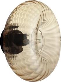 Brilliant - Aplica de perete NEVIL 1xE27/20W/230V negru/bej fumuriu