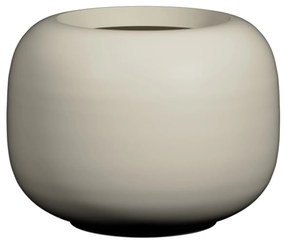 Ghiveci Sphere Low, alb mătăsos, mai multe dimensiuni - Ghivece de ceramică mărimea: M - ⌀ 53,5, h. 40,4 cm