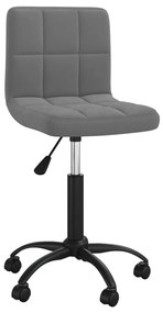 vidaXL Scaun de bucătărie pivotant, gri închis, catifea