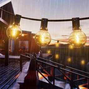 Ghirlandă LED decorativă pentru exterior 36xE12/1W/230V 22,35 m IP65 neagră