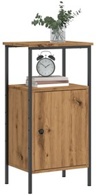 vidaXL Noptiere, 2 buc., stejar artizanal, 41x31x80 cm, lemn prelucrat