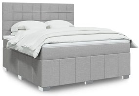 vidaXL Pat continental, gri deschis, 180x200 cm, material textil