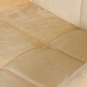 Scaun de bar crem ABS 145 din catifea cu bază metalică reglabilă