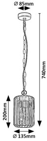 Pendul iluminat exterior industrial, Protectie IP44, Tarpa