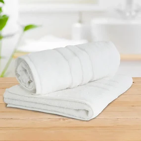 Set 2 prosoape de mâini frotir STANDARD, alb 50 x 100 cm