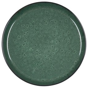 Farfurie verde-închis din gresie ø 27 cm – Bitz