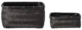 Coșuri de depozitare 2 buc. din bambus 24x24x12 cm Donia – Bloomingville