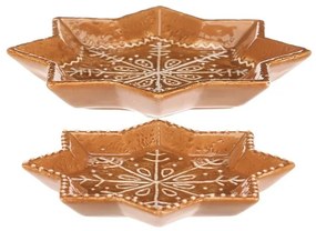 Set decorativ de tăvi pentru turtă dulce, 2 bucăți, ceramică