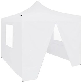 vidaXL Cort de petrecere pliabil cu 4 pereți, alb, 3 x 3 m, oțel