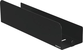 Raft pentru baie negru autoadeziv cu Turbo-Loc din oțel inoxidabil Lizan – Wenko