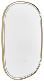 Oglindă de baie cupru cu LED, cu dimmer în 3 trepte cu atingere ovală - Miral