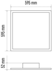 Plafonieră LED dimabilă LED/40W/230V 2700K-6000K pătrat + telecomandă