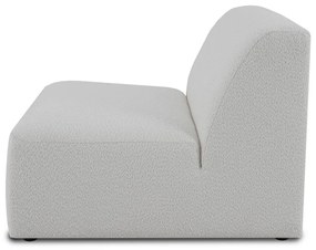 Modul pentru canapea alb cu tapițerie din stofă bouclé (de mijloc) Roxy – Scandic