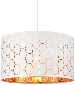 Lustră pe cablu ULLE 1xE27/15W/230V alb