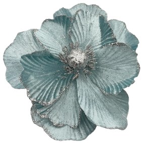 Ornament brad Magnolie Charm 25cm, Albastru deschis