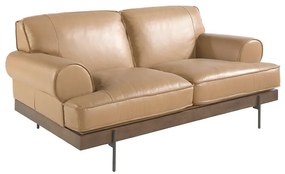Canapea 2 locuri eleganta, design LUX Cowhide leather sand