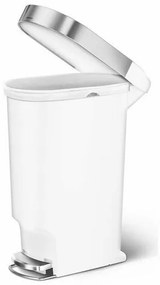 Simplehuman Coș îngust cu pedală 40 l, alb