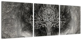 Tablou - Copacul vieții (cu ceas) (90x30 cm)