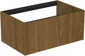 Dulap baza suspendat Ideal Standard Atelier Conca finisaj nuc inchis 1 sertar 80 cm