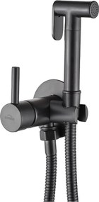 Dus igienic cu baterie Invena Bidetta negru mat