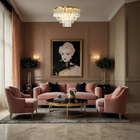 Plafonieră MILANO 9xE14/40W/230V auriu