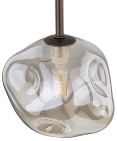 Lampă suspendată pe cablu LAVA 1xG9/8W/230V bronz/bej fumuriu