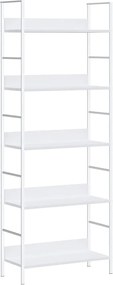 vidaXL Etajeră cărți 5 rafturi, alb, 60x27,6x158,5 cm, lemn prelucrat