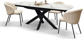 Masă ceramică extensibilă Calacata Gold 140/90 cm