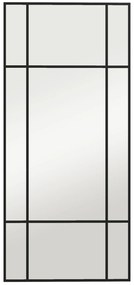 HOMCOM Oglindă de Perete Stil Fereastră Montaj Vertical Orizontal 110x50cm Negru | Aosom Romania