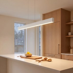 Lampă suspendată albă incl. LED cu dimmer în 3 trepte 2700-4000K cu comutator DIP - Keane