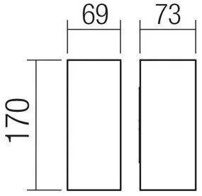 Aplică LED de exterior Redo 90637 SONNY 2xLED/5W/230V 2200/3000/4000K maro